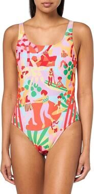 NWT Adidas x Farm Rio Pearl Citrine One Piece Swim Bathing Suit Women's Size 16